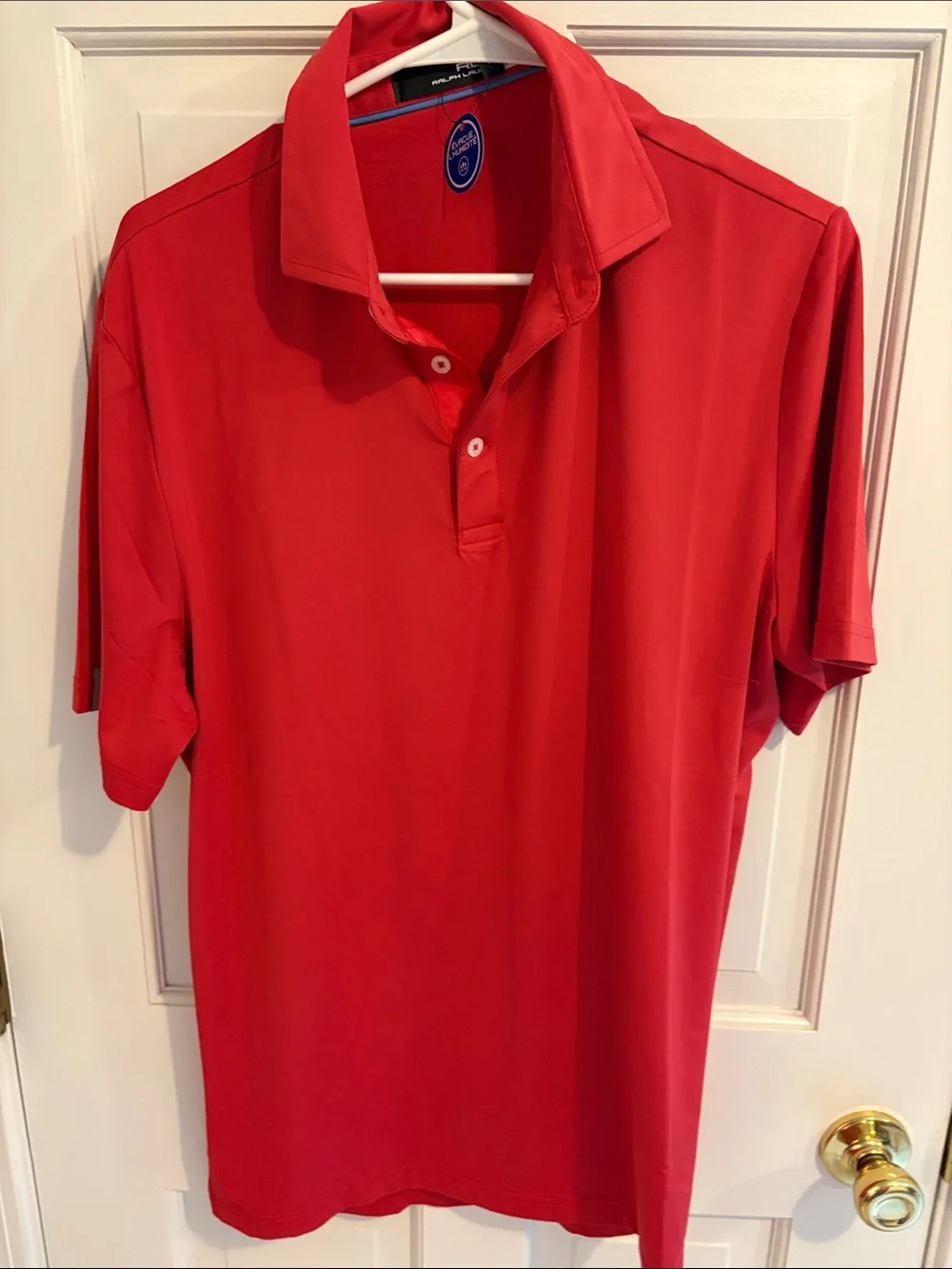 Ralph Lauren medium Men's Red Performance Polo Shirt brand new with tags